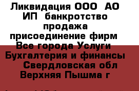 Ликвидация ООО, АО, ИП, банкротство, продажа, присоединение фирм - Все города Услуги » Бухгалтерия и финансы   . Свердловская обл.,Верхняя Пышма г.